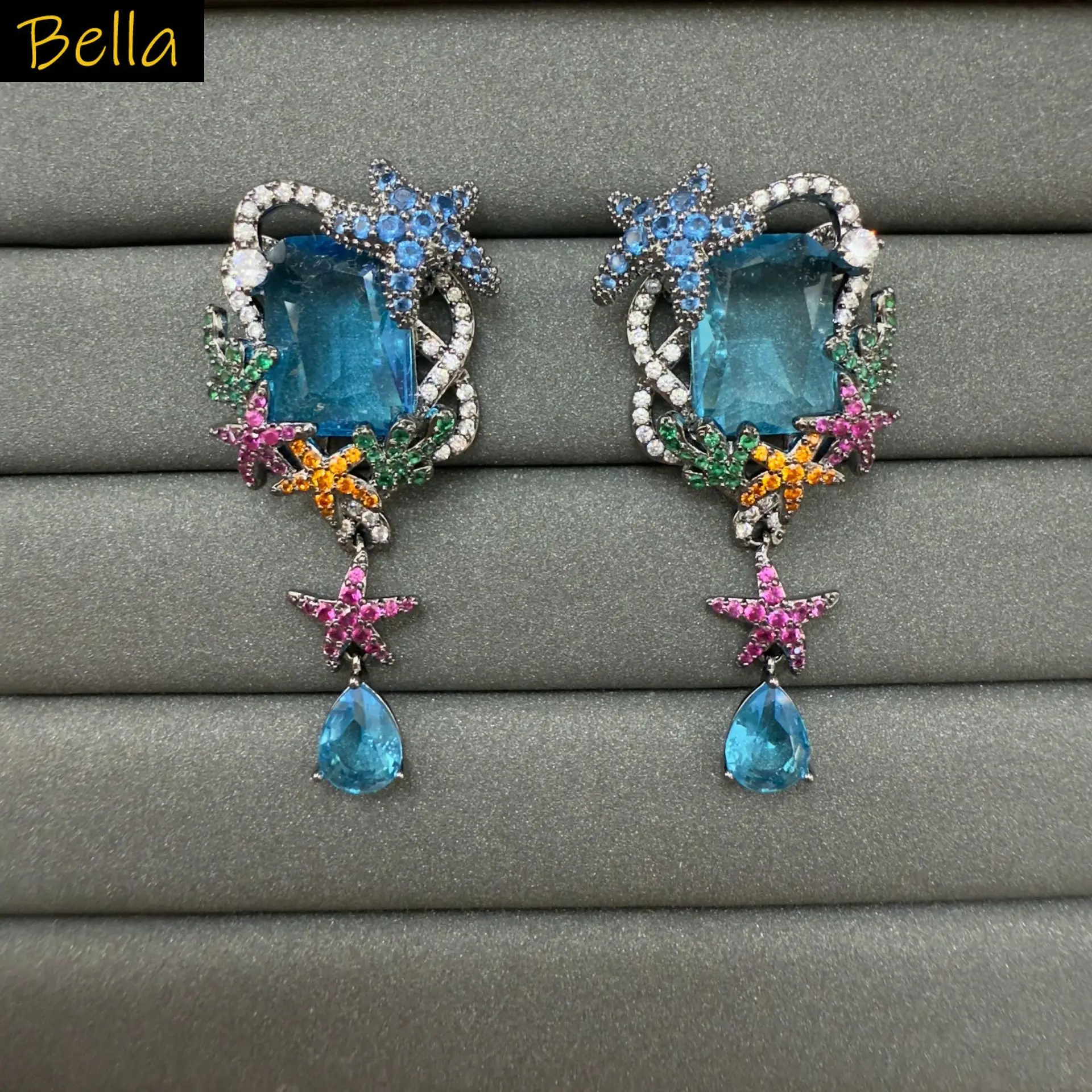 women earrings cubic zirconia luxury jewelry shiny blue orange pink dangling earrings
women earrings cubic zirconia luxury jewelry shiny blue orange pink dangling earrings