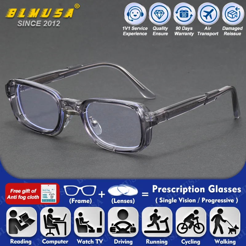 BLMUSA (XL) Business Men Rectangle Myopia Polarized Prescription Glasses Anti Blue Ray Progressive Photochromic Reading Eyeware
BLMUSA (XL) Business Men Rectangle Myopia Polarized Prescription Glasses Anti Blue Ray Progressive Photochromic Reading Eyeware