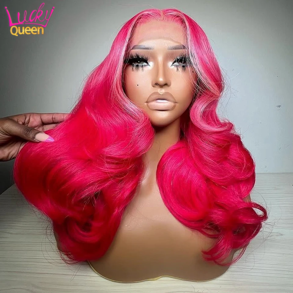 Hot Pink Stripe Highlight Human Hair 180Density 613 Colorful Wigs Pre Plucked For Women Transparent Lace Frontal 13X6 Body Wave
Hot Pink Stripe Highlight Human Hair 180Density 613 Colorful Wigs Pre Plucked For Women Transparent Lace Frontal 13X6 Body Wave