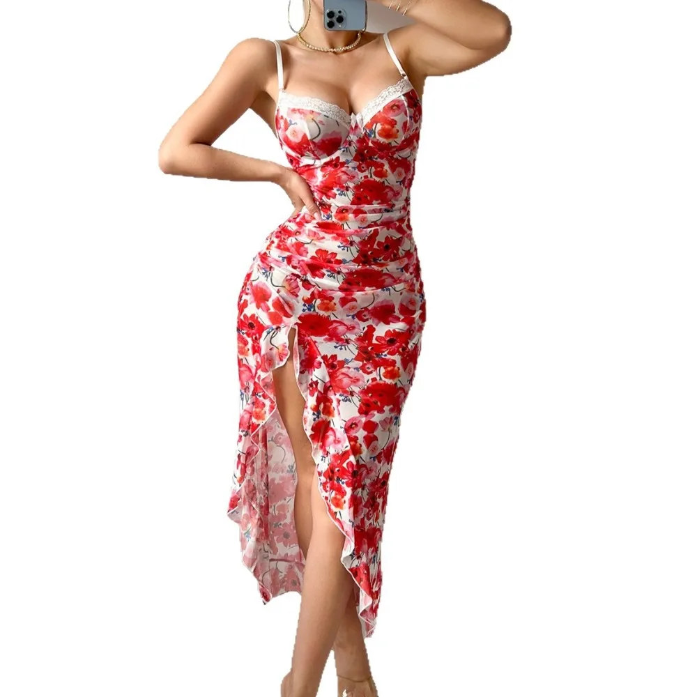 Sexy lingerie Nightdress set New Floral Print Sling Camisole Strap Underwear Nightgown Women Sexy Clothes Dress Lingerie Set
Sexy lingerie Nightdress set New Floral Print Sling Camisole Strap Underwear Nightgown Women Sexy Clothes Dress Lingerie Set