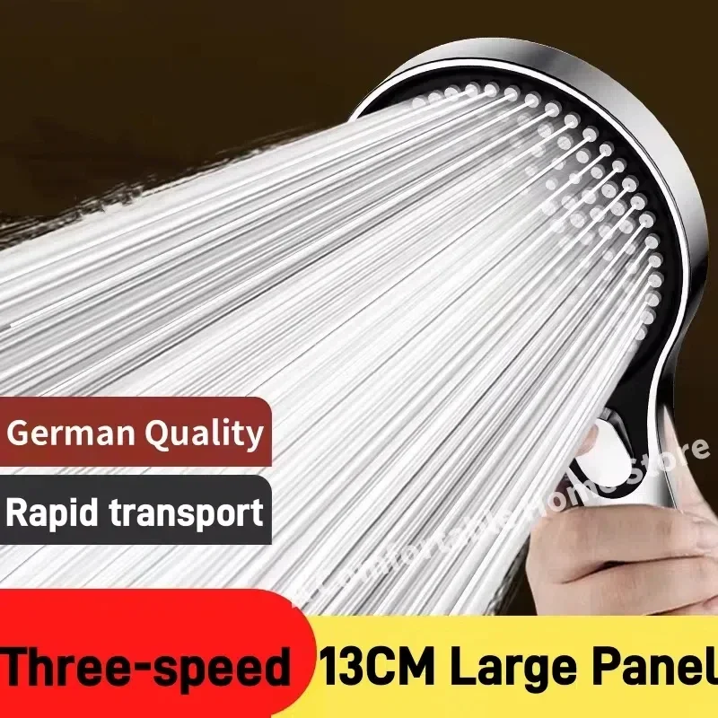High Pressure Shower Head 13cm Large Panel 3 Modes Water Saving Spray Nozzle Massage Rainfall Shower Bathroom Accessories
High Pressure Shower Head 13cm Large Panel 3 Modes Water Saving Spray Nozzle Massage Rainfall Shower Bathroom Accessories