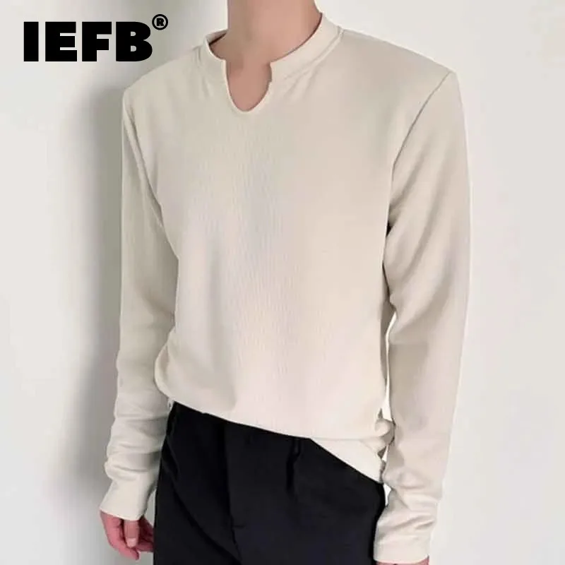 Мужская футболка IEFB, нишевой дизайн, асимметричный круглый воротник, однотонные мужские топы с длинным рукавом, повседневная мужская одежда, новинка на осень 9C4635
Мужская футболка IEFB, нишевой дизайн, асимметричный круглый воротник, однотонные мужские топы с длинным рукавом, повседневная мужская одежда, новинка на осень 9C4635