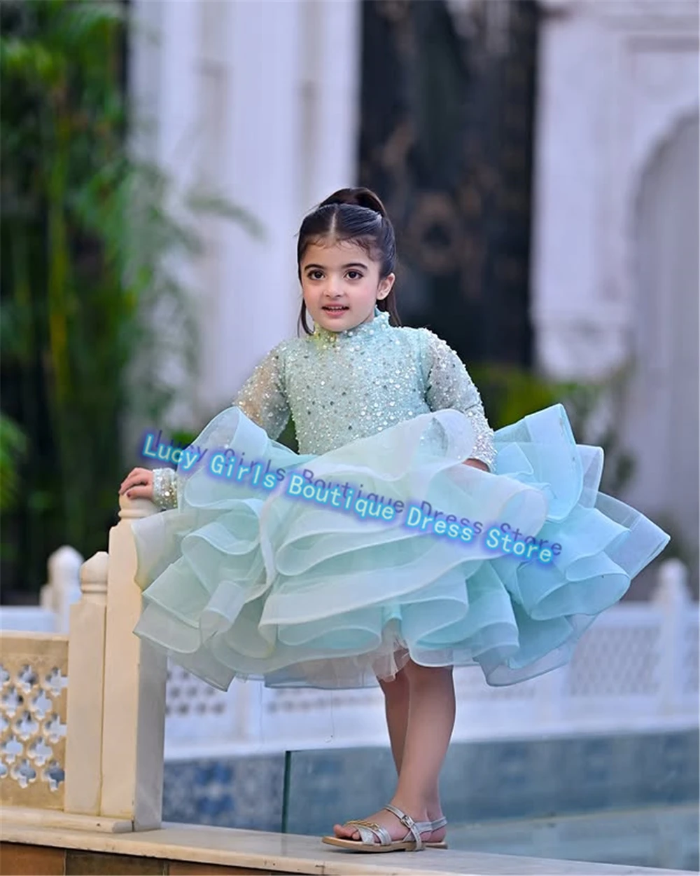 Качественное милое небесно-голубое платье с цветочным узором для девочек, пышное свадебное бальное платье, платья маленькой принцессы для дня рождения 
Качественное милое небесно-голубое платье с цветочным узором для девочек, пышное свадебное бальное платье, платья маленькой принцессы для дня рождения