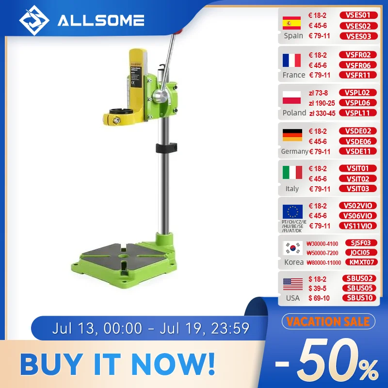 ALLSOME MINIQ BG6117 Bench Drill Stand/Press Mini Electric Drill Carrier Bracket 90 Degree Rotating Fixed Frame Workbench Clamp
ALLSOME MINIQ BG6117 Bench Drill Stand/Press Mini Electric Drill Carrier Bracket 90 Degree Rotating Fixed Frame Workbench Clamp