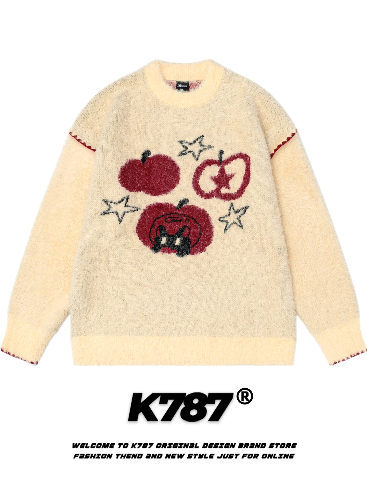 Мужской вязаный свитер в американском стиле с вышивкой звезд, свободный крой, для пар, осенняя мода
Мужской вязаный свитер в американском стиле с вышивкой звезд, свободный крой, для пар, осенняя мода