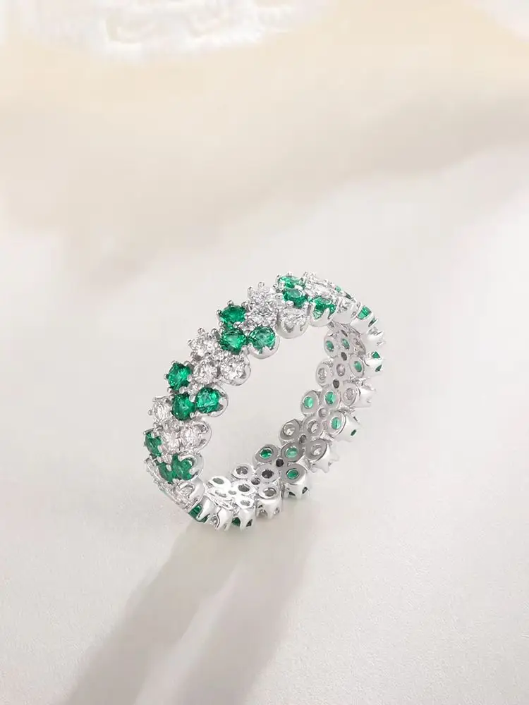 APIR Lab-Grown Emerald & Moissanite Rings for Women 925 Sterling Silver Elegant Eternity Band Wedding Anniversary Fine Jewelry
APIR Lab-Grown Emerald & Moissanite Rings for Women 925 Sterling Silver Elegant Eternity Band Wedding Anniversary Fine Jewelry