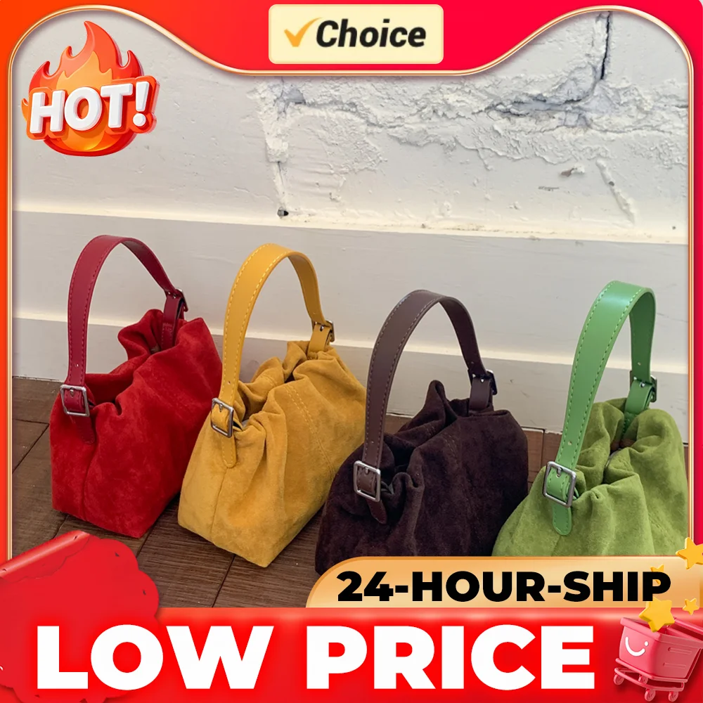 Women Faux Suede Shoulder Bag W/ Adjustable Strap Drawstring Top Handle Bag Shoulder Handbags for Travel Winter Fall
Women Faux Suede Shoulder Bag W/ Adjustable Strap Drawstring Top Handle Bag Shoulder Handbags for Travel Winter Fall