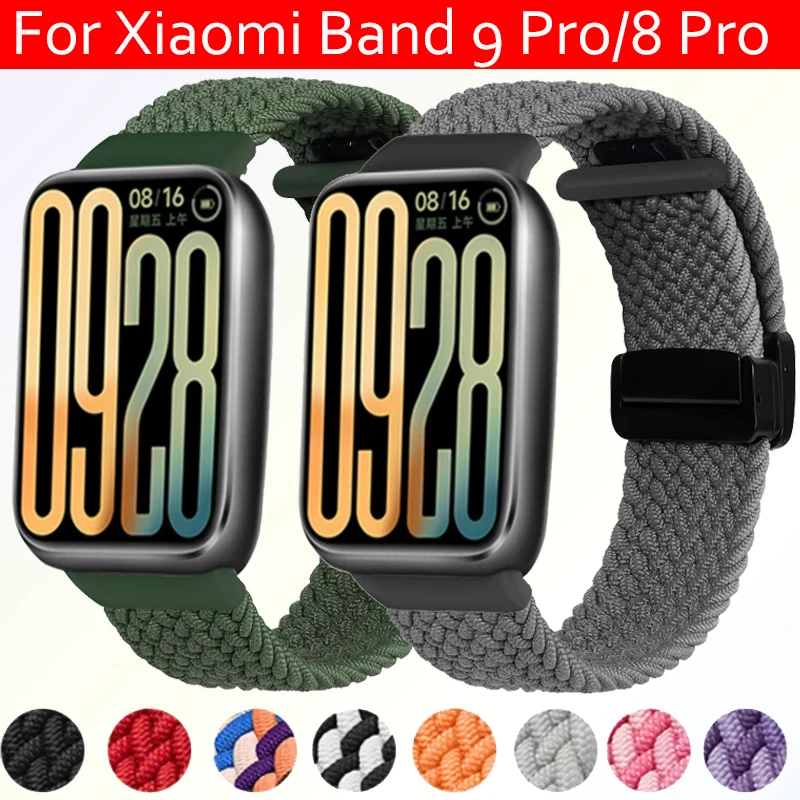 Нейлоновый плетеный ремешок для Xiaomi Band 8 Pro/9 Pro, дышащий сменный браслет с магнитной пряжкой для Redmi Watch 4, аксессуары
Нейлоновый плетеный ремешок для Xiaomi Band 8 Pro/9 Pro, дышащий сменный браслет с магнитной пряжкой для Redmi Watch 4, аксессуары
