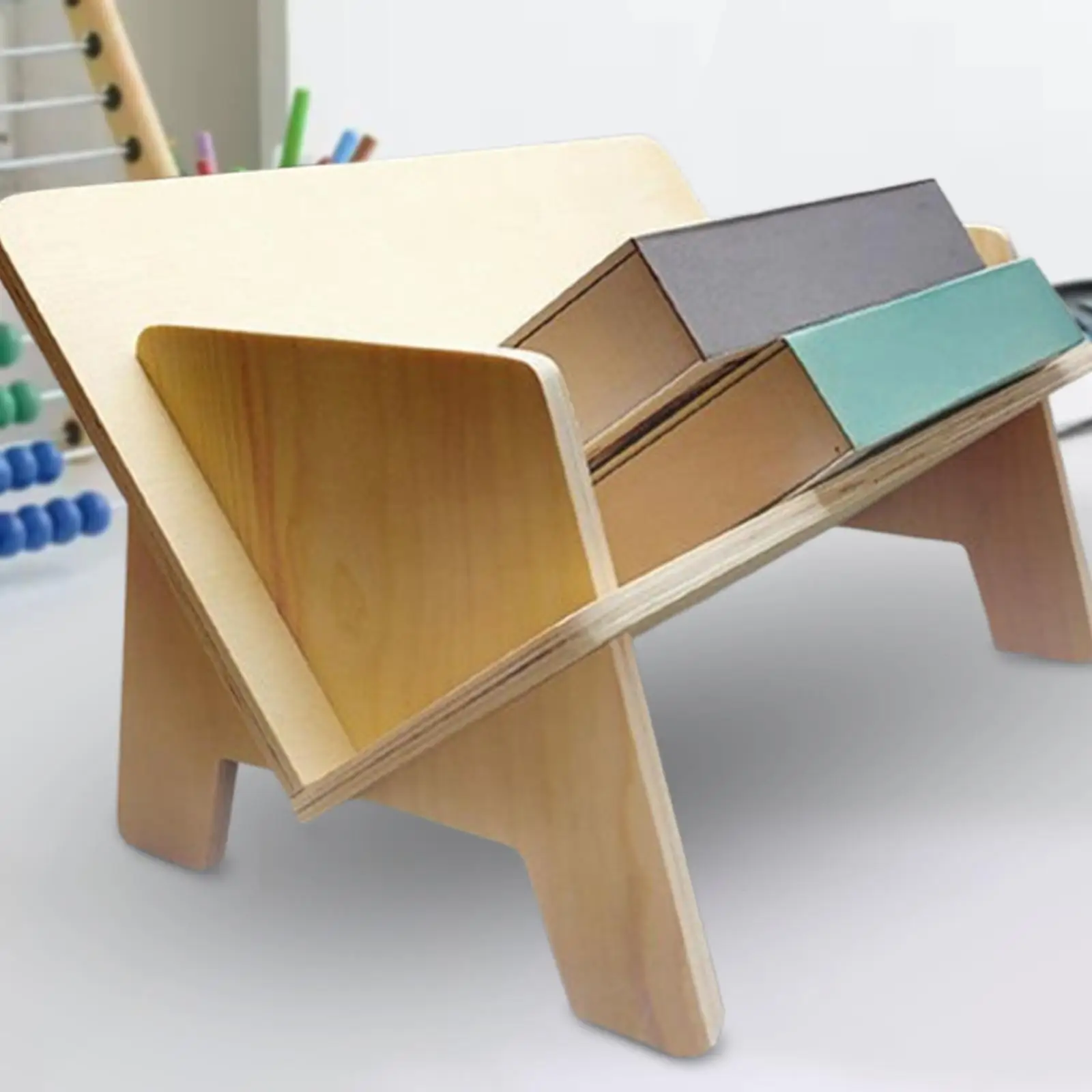 Desktop Bookshelf Organizer Wooden Tabletop Bookshelf CD Shelf Magazines Holder for Home
Desktop Bookshelf Organizer Wooden Tabletop Bookshelf CD Shelf Magazines Holder for Home