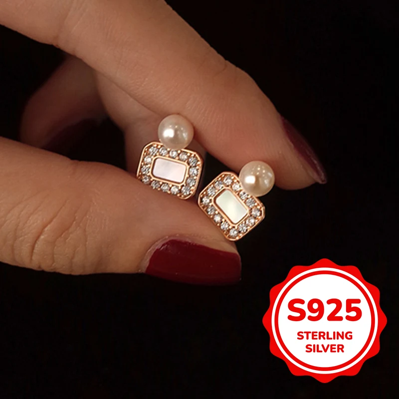 s925 sterling silver perfume stud earrings for women imitation pearl round geometric classic fashion daily luxury
s925 sterling silver perfume stud earrings for women imitation pearl round geometric classic fashion daily luxury