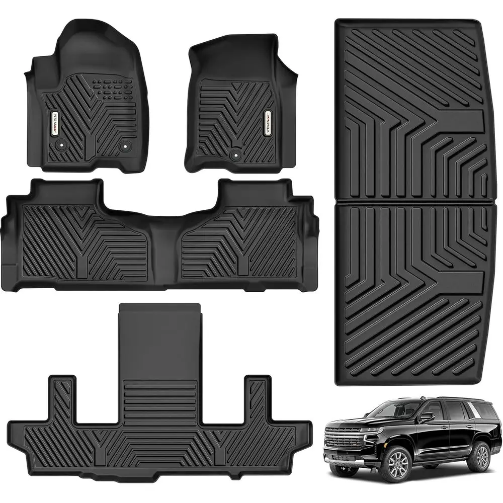 Floor Mats Fit for 2021-2026 GMC Yukon/Chevy Tahoe 7 Seats, All-Weather TPE Fit Accessories (Only for Bucket Seats) 3 Row Floor
Floor Mats Fit for 2021-2026 GMC Yukon/Chevy Tahoe 7 Seats, All-Weather TPE Fit Accessories (Only for Bucket Seats) 3 Row Floor