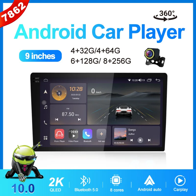 MeiHua 9 Inch 7862 QLED/2K Universal host Car Radio Android 10 Multimedia Video Player AI Voice CarPlay Auto Head Unit 4G GPS
MeiHua 9 Inch 7862 QLED/2K Universal host Car Radio Android 10 Multimedia Video Player AI Voice CarPlay Auto Head Unit 4G GPS