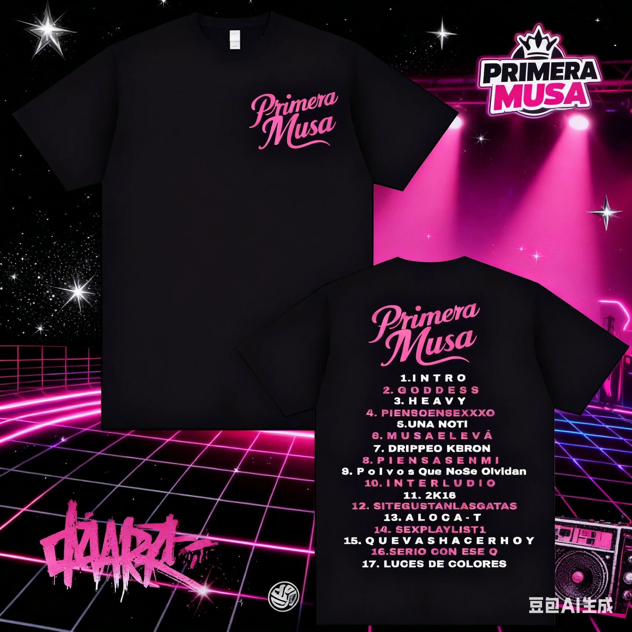 Omar Courtz Raphael T-shirt Primera Musa 2025 Merch Men & Women Harajuku Vintage Hip Hop T-shirt Round Neck Loose T-shirt
Omar Courtz Raphael T-shirt Primera Musa 2025 Merch Men & Women Harajuku Vintage Hip Hop T-shirt Round Neck Loose T-shirt