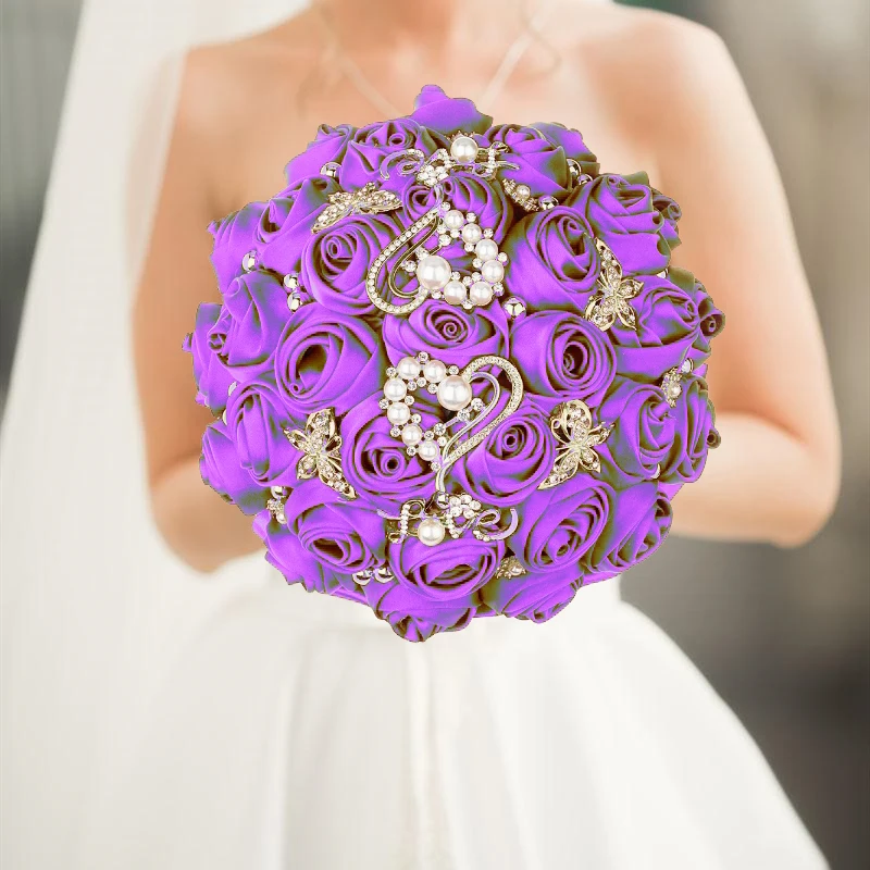 Wedding Bouquet Rhinestone Bride and Bridesmaid Hand Flowers Handmade Bridal Bouquet Wedding Party Decoration
Wedding Bouquet Rhinestone Bride and Bridesmaid Hand Flowers Handmade Bridal Bouquet Wedding Party Decoration