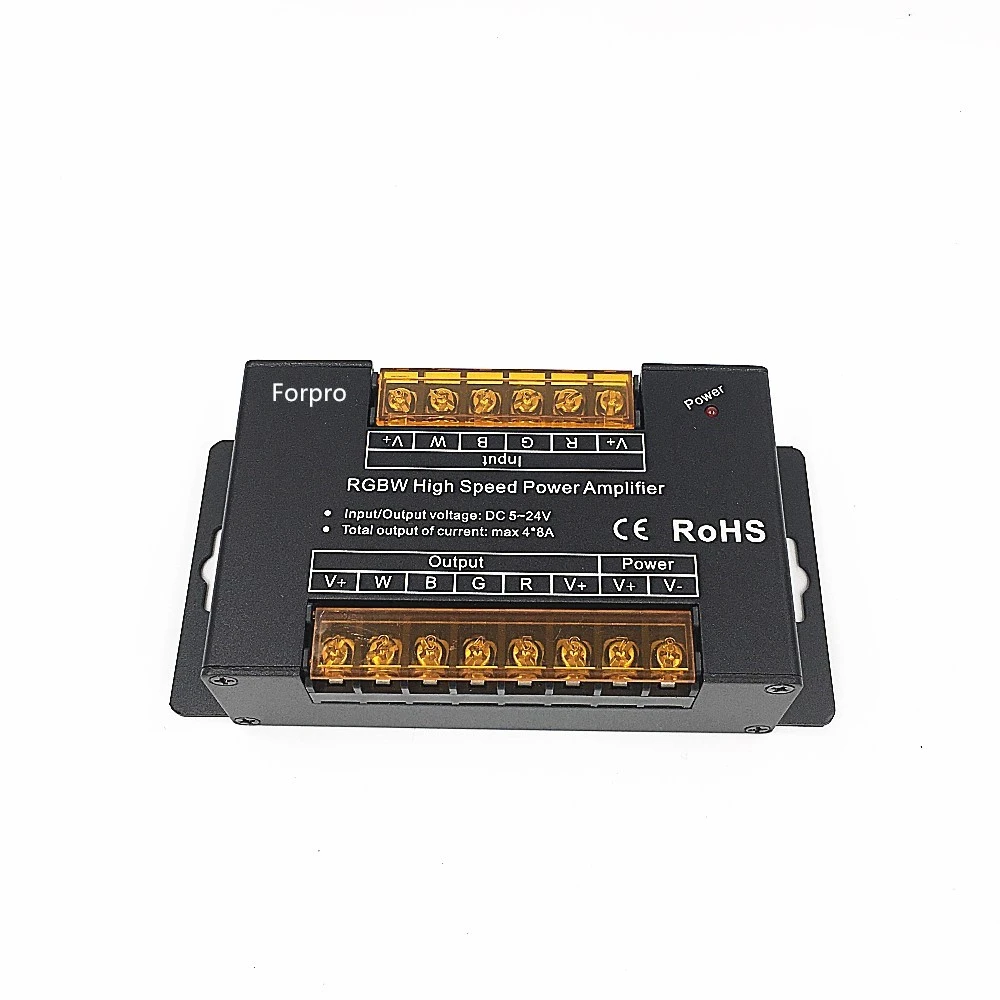 RGBW высокоскоростной Усилитель мощности DC5V-24V 4 * 8A для светодиодных RGBW полосок контроллера
RGBW высокоскоростной Усилитель мощности DC5V-24V 4 * 8A для светодиодных RGBW полосок контроллера