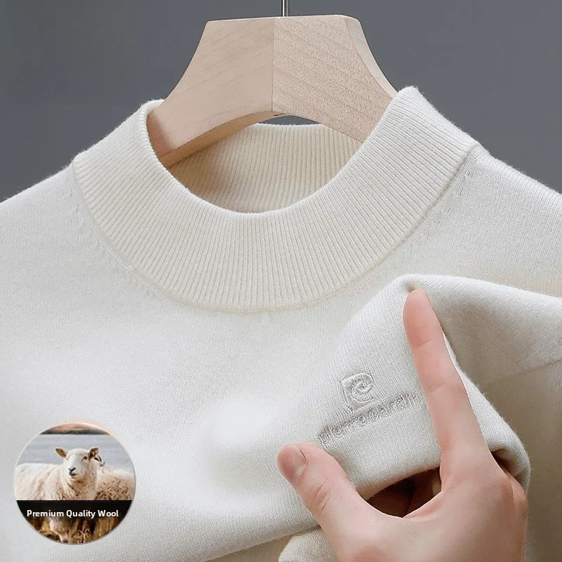 Pierre Cardin, мужской осенне-зимний шерстяной вязаный свитер с высоким воротником, повседневный цвет, теплая основа, мужская мода
Pierre Cardin, мужской осенне-зимний шерстяной вязаный свитер с высоким воротником, повседневный цвет, теплая основа, мужская мода