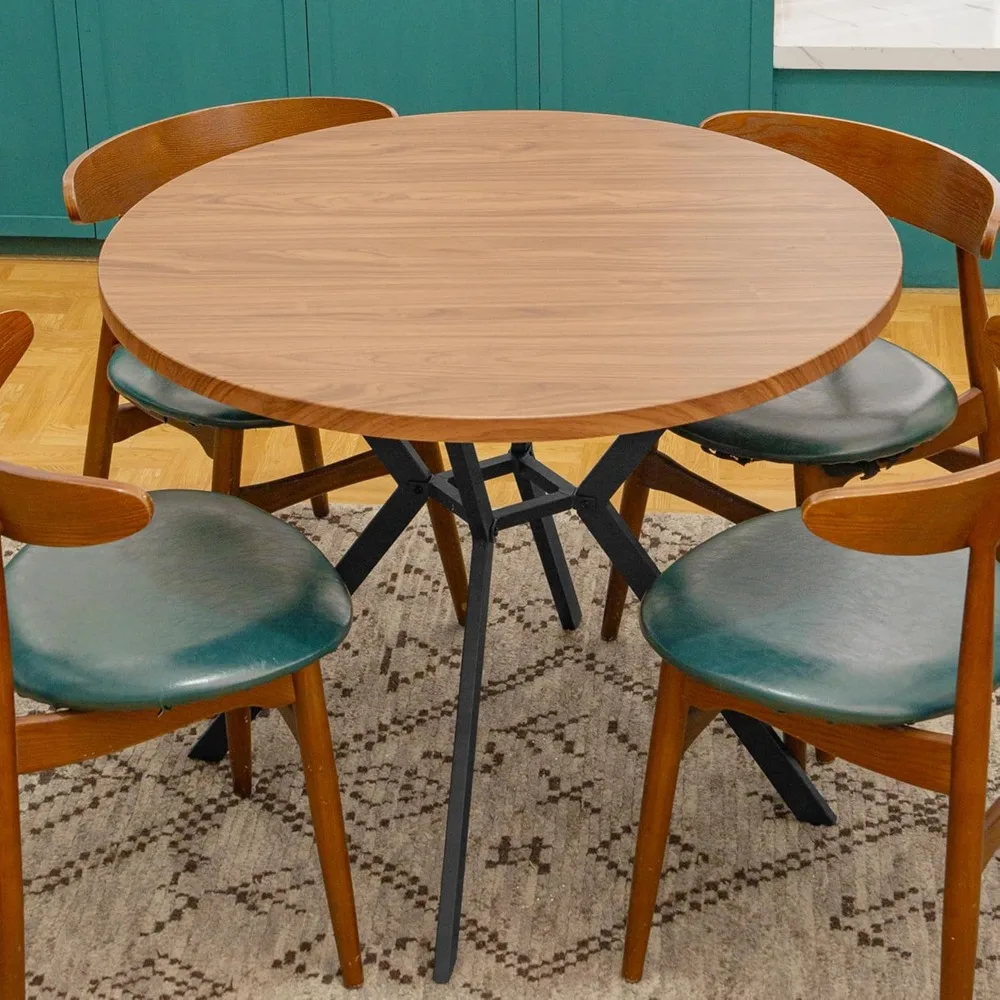 Round Dining Table, 39 Inch Farmhouse Round Kitchen Table for 4-5 People, w/1.18" Thickness Tabletop & Black Square Pedest
Round Dining Table, 39 Inch Farmhouse Round Kitchen Table for 4-5 People, w/1.18" Thickness Tabletop & Black Square Pedest