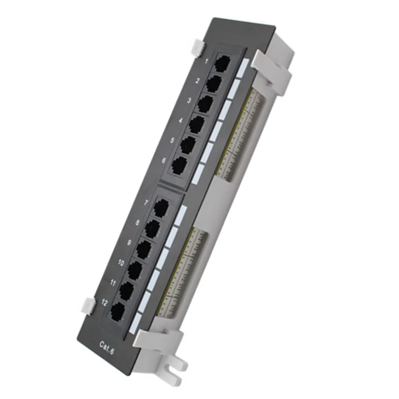 AT82-RJ45 12 Port CAT6 Patch Panel Networking Wall Mount Rack With Wall Mount Bracket-Network Tool Kit
AT82-RJ45 12 Port CAT6 Patch Panel Networking Wall Mount Rack With Wall Mount Bracket-Network Tool Kit