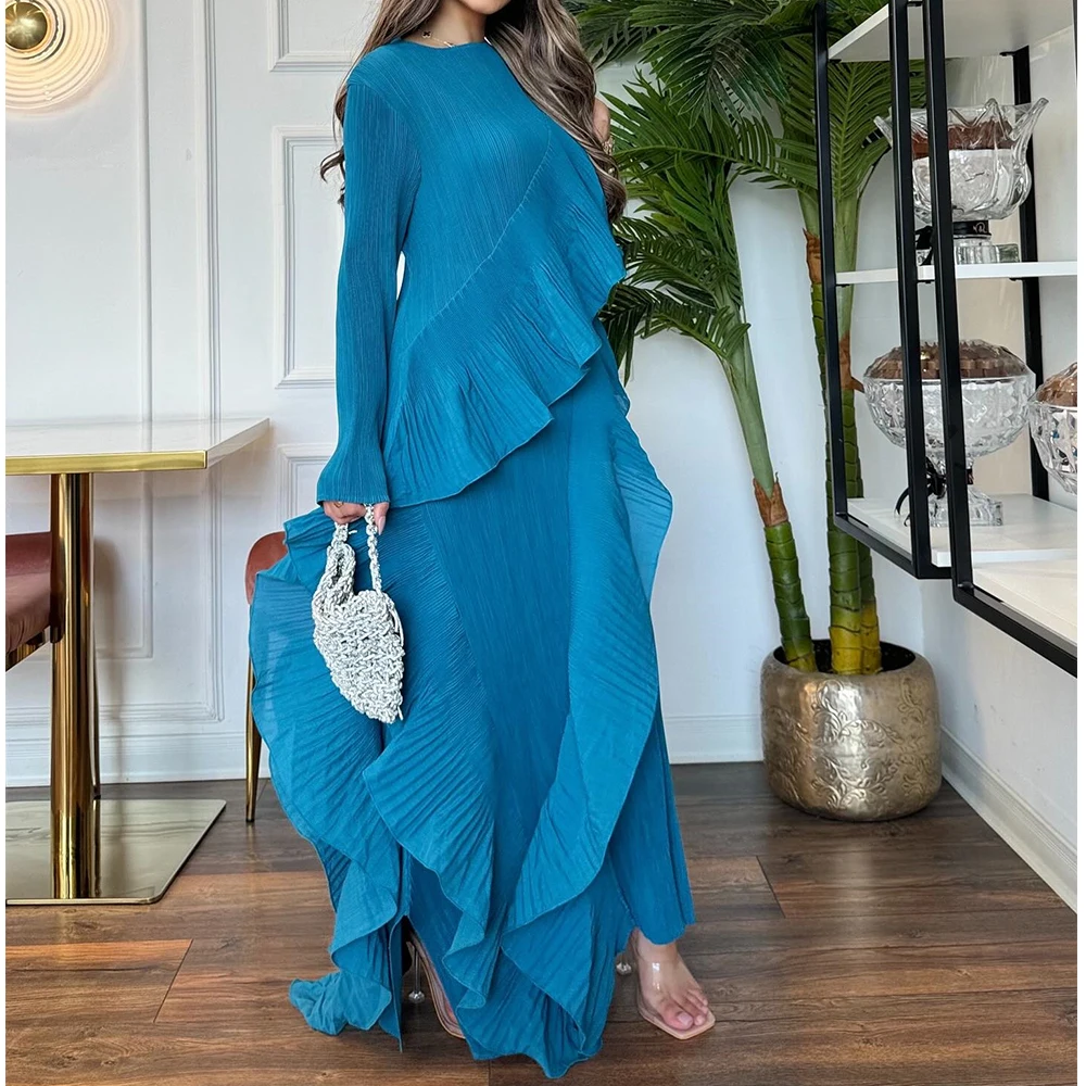Customized Graceful Jersey Straight Ruffles Evening Dress Fashion Floor Length Long Sleeves vestidos para mujer Custom Size
Customized Graceful Jersey Straight Ruffles Evening Dress Fashion Floor Length Long Sleeves vestidos para mujer Custom Size