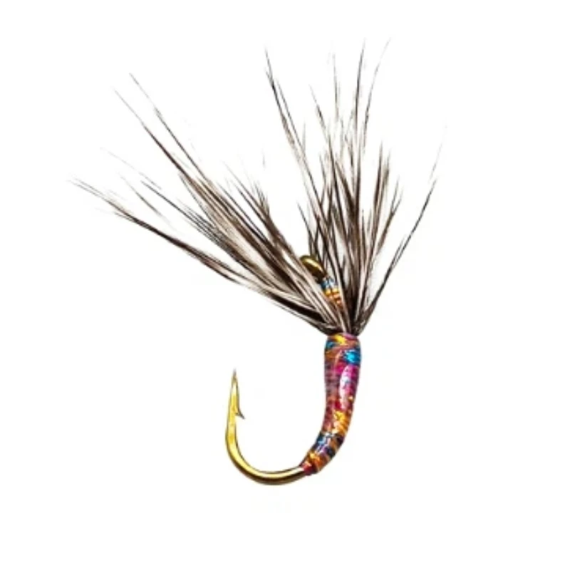 Barbed Golden Fishing Hooks Imitate Egret Colorful Feather Fly Hooks Micro Lure Stream Angling Hooks Freshwater Feather Hooks
Barbed Golden Fishing Hooks Imitate Egret Colorful Feather Fly Hooks Micro Lure Stream Angling Hooks Freshwater Feather Hooks