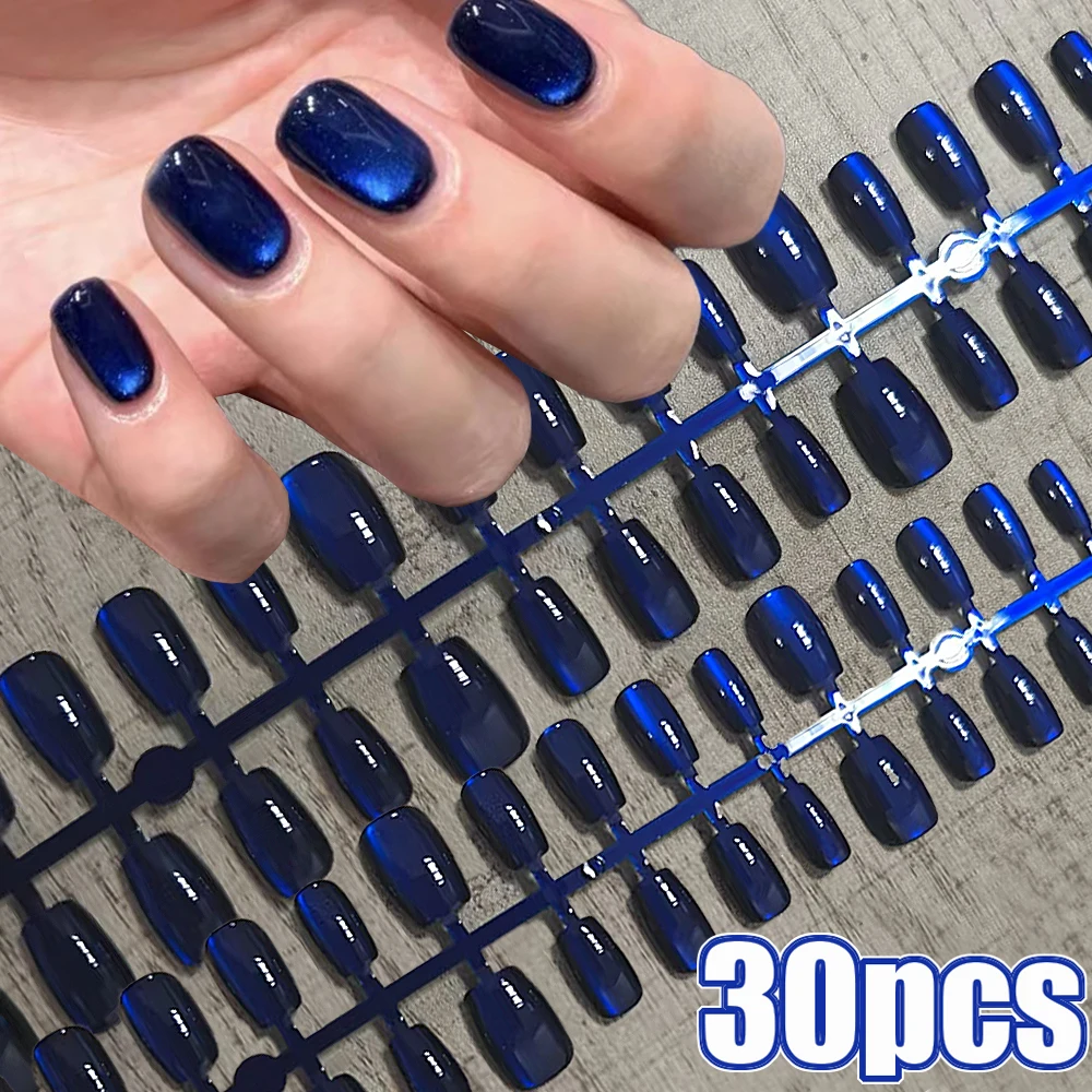 30Pcs M/S/XS Blue Cat's Eye Press On Nails Medium Short Christmas Fake Nails Klein Blue Full Cover Wearable Acrylic False Nails#
30Pcs M/S/XS Blue Cat's Eye Press On Nails Medium Short Christmas Fake Nails Klein Blue Full Cover Wearable Acrylic False Nails#