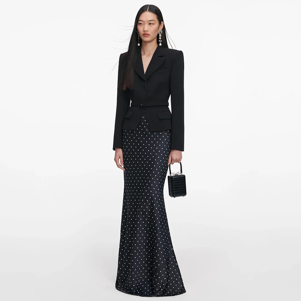 Customized Modern Evening Dress 2 Pieces V Neck Mermaid Black Evening Gowns for Women Trumpet Long Sleeves Wedding Guest Dresses
Customized Modern Evening Dress 2 Pieces V Neck Mermaid Black Evening Gowns for Women Trumpet Long Sleeves Wedding Guest Dresses