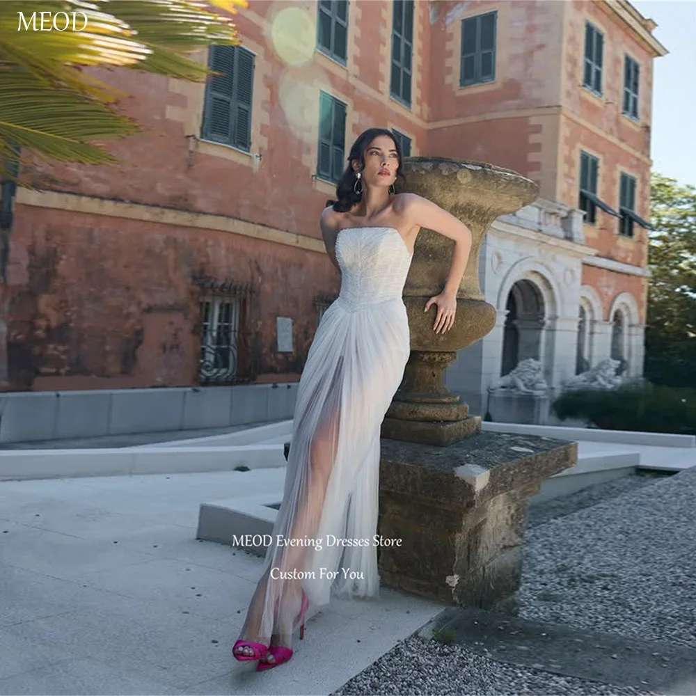 MEOD Elegant White Strapless Evening Gowns Sleeveless Women's Prom Dresses Ankle Length Backless Wedding Party Attire Customized
MEOD Elegant White Strapless Evening Gowns Sleeveless Women's Prom Dresses Ankle Length Backless Wedding Party Attire Customized