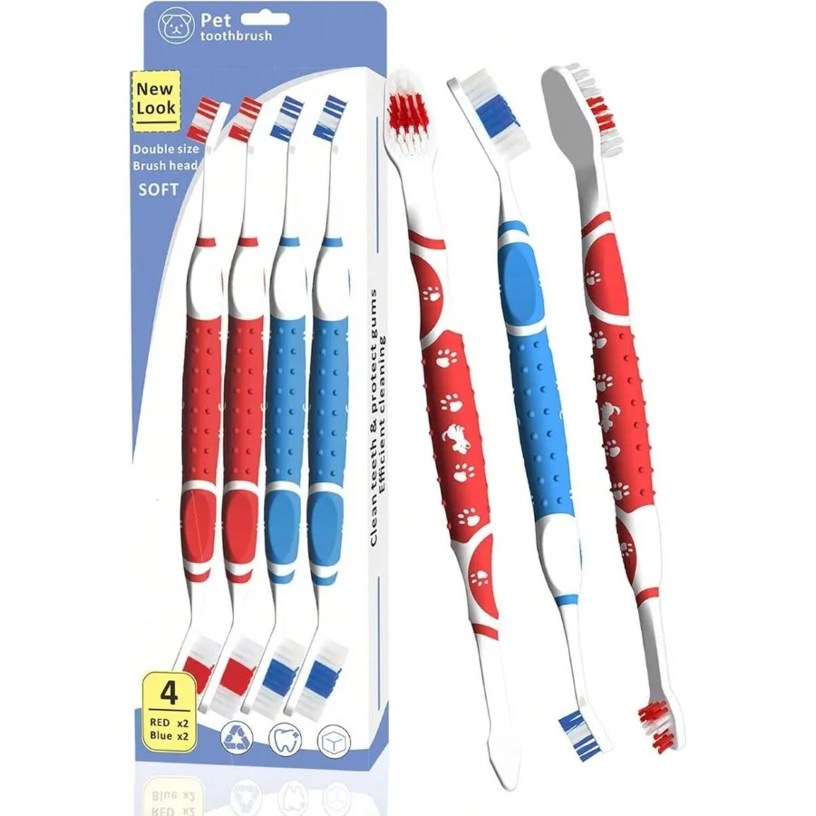 【New Arrival】4PCS Double-Headed Pet Toothbrush Set, Soft Bristles Dental Care for Dogs and Cats
【New Arrival】4PCS Double-Headed Pet Toothbrush Set, Soft Bristles Dental Care for Dogs and Cats