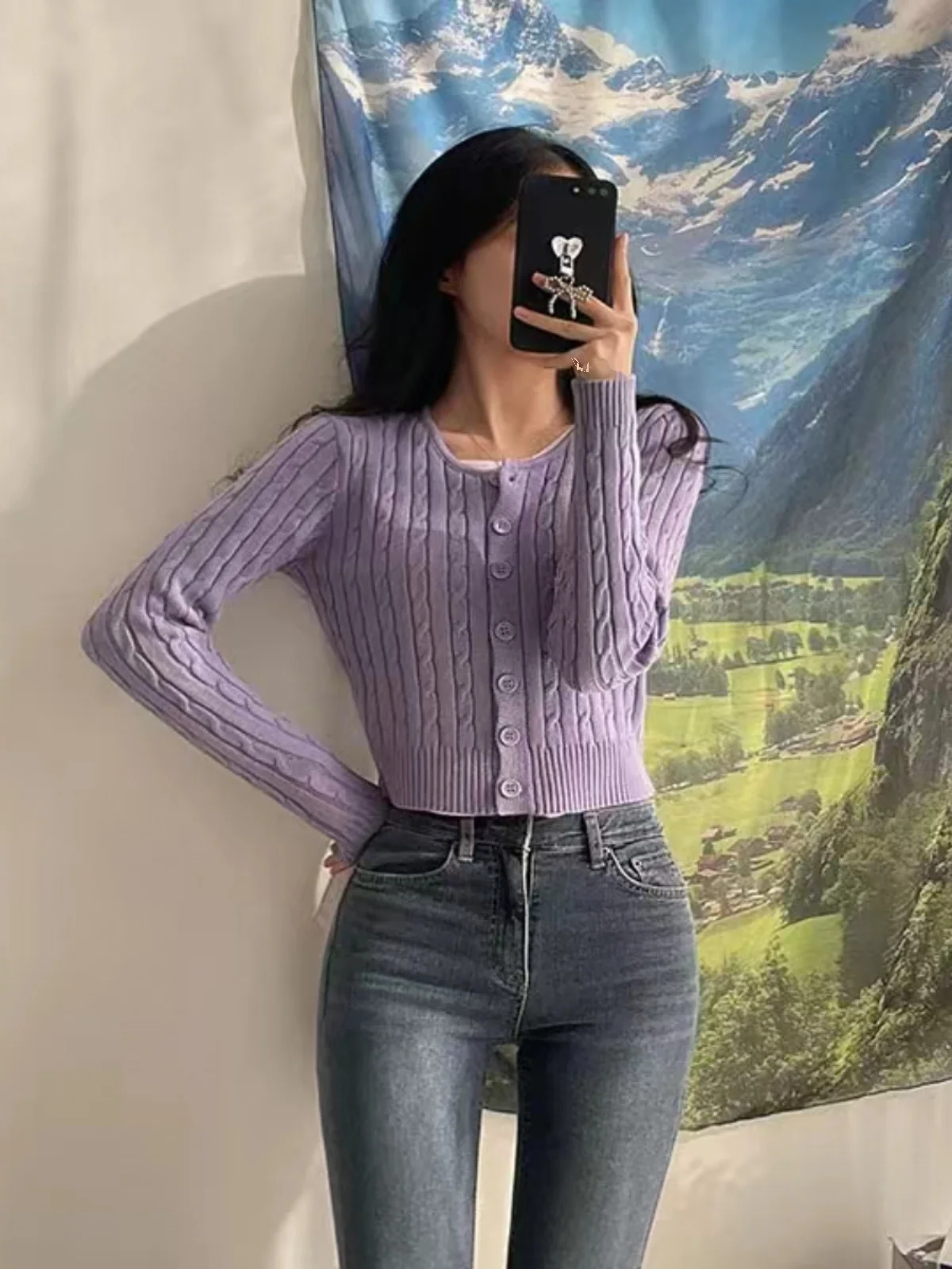 Slim Fit ort Knitted Open Cardigan Women's Korean Sle Single Button Twist Sweater Outerwear Slimming Top Trendy Spring Co...
Slim Fit ort Knitted Open Cardigan Women's Korean Sle Single Button Twist Sweater Outerwear Slimming Top Trendy Spring Co...