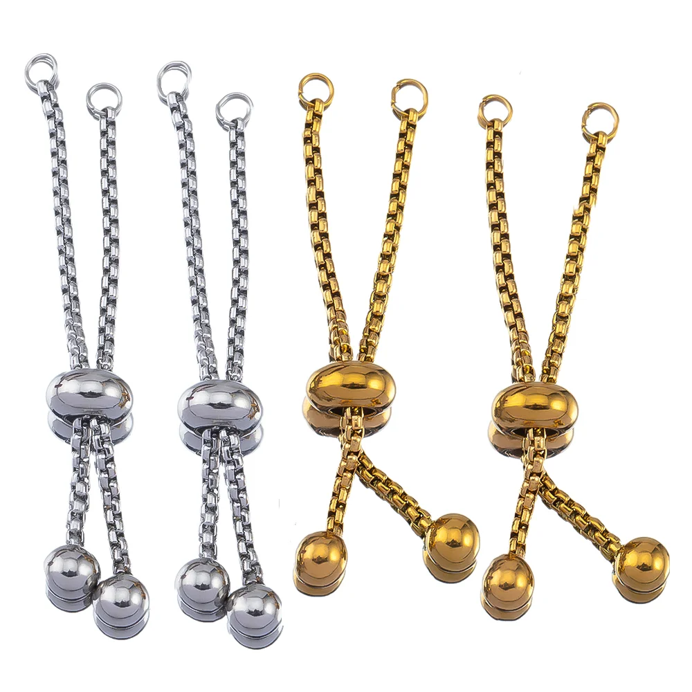 1/2/3pcs Stainless Steel Adjustable Slider Chain Gold Color Steel Color DIY Loops Connector Pendants Bracelets Chain Accessories
1/2/3pcs Stainless Steel Adjustable Slider Chain Gold Color Steel Color DIY Loops Connector Pendants Bracelets Chain Accessories