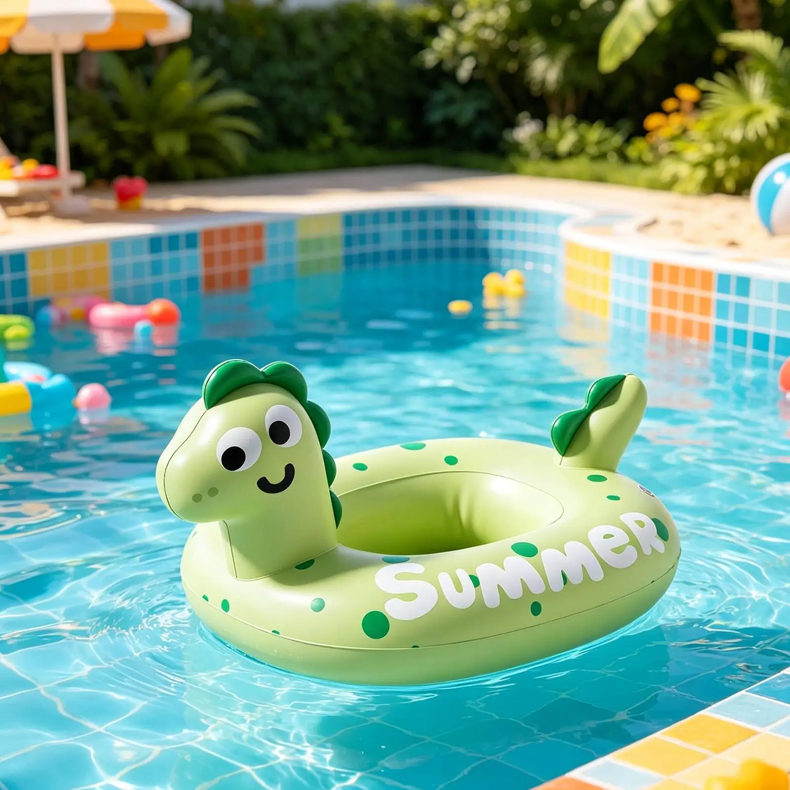 Pool Floats Cartoon Floating Inflatable Raft Inflatable Swimming Rings for Adults Children Outdoor Backyard Beach Lake Water