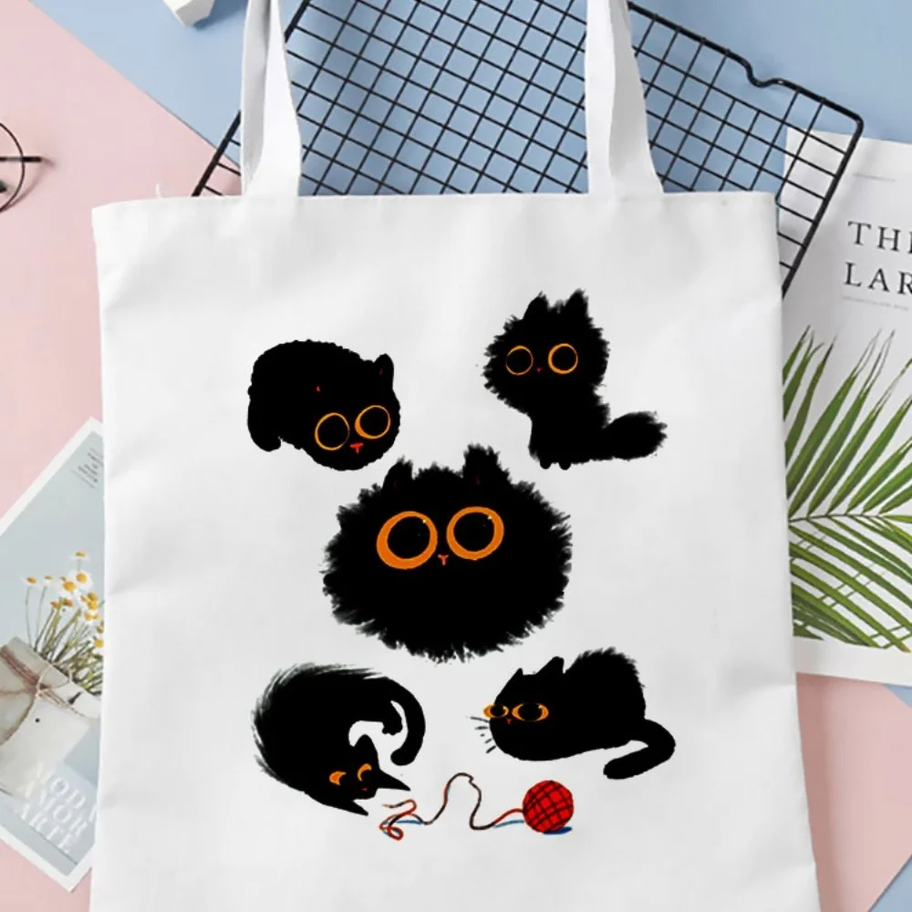 Fluffy Big Eyed Black Cat Yarn Ball Print Canvas Tote Bag Soft Handbag For Daily Commute And Daily Use
Fluffy Big Eyed Black Cat Yarn Ball Print Canvas Tote Bag Soft Handbag For Daily Commute And Daily Use