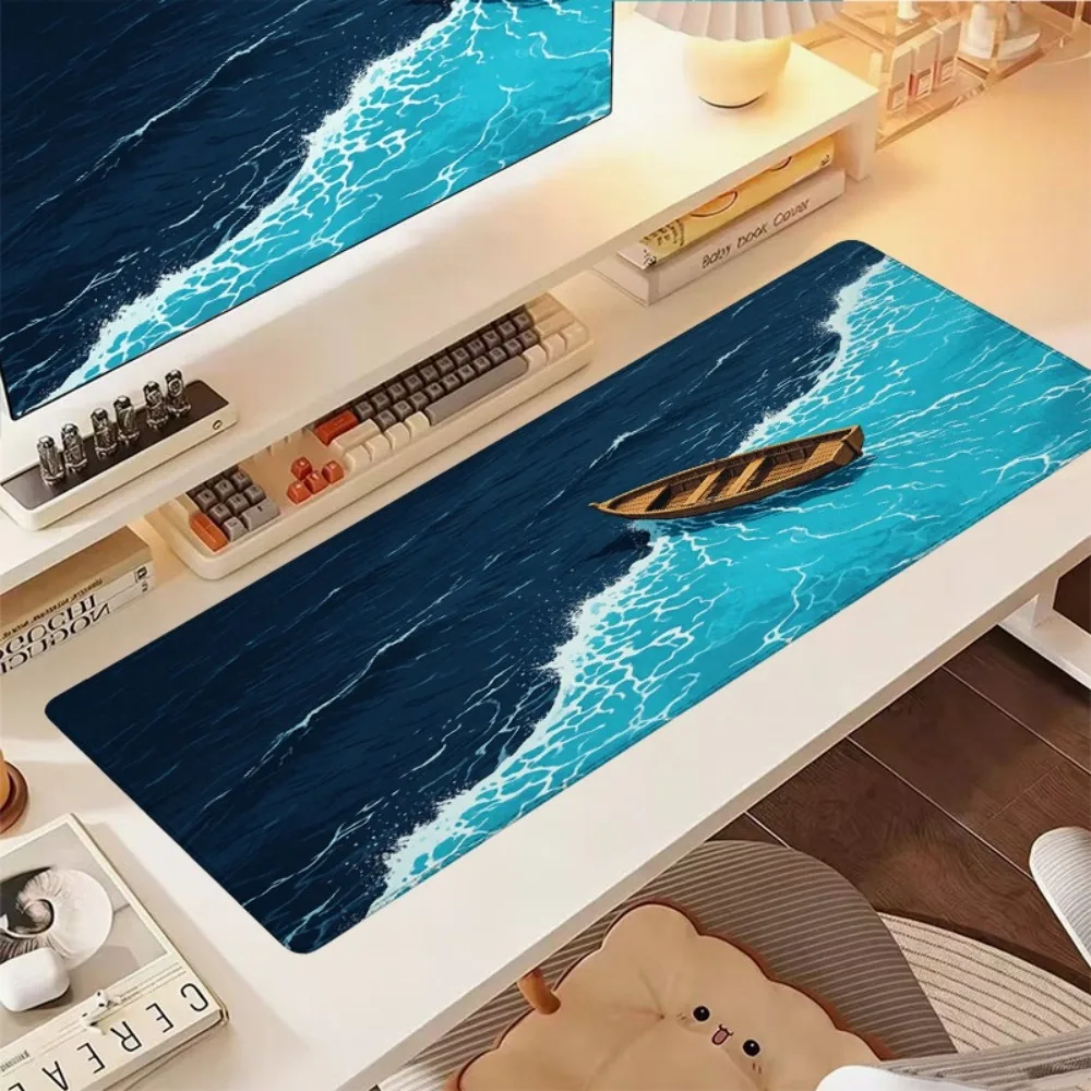 A small boat on a water boundary pattern fun mouse pad, a cartoon style game mouse pad decoração setup gamer mouse pad grande
A small boat on a water boundary pattern fun mouse pad, a cartoon style game mouse pad decoração setup gamer mouse pad grande