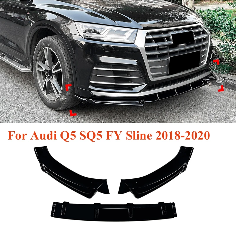 2018 - 2020 For Audi Q5 SQ5 FY Sline Gloss black Car Front Lower Bumper Lip Body Kit Duck Lip Splitter Canard Trim
2018 - 2020 For Audi Q5 SQ5 FY Sline Gloss black Car Front Lower Bumper Lip Body Kit Duck Lip Splitter Canard Trim