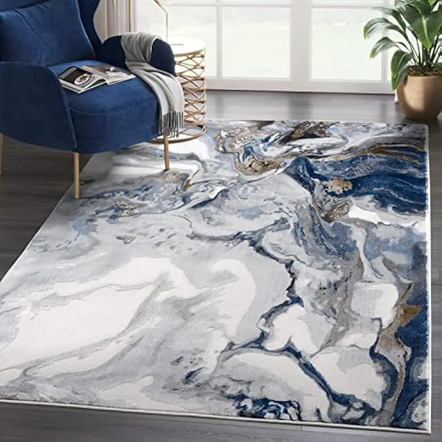 Abani Rugs Abstract Design 7'9" x 10'2" (8'x10') Bedroom Rug - Grey, Brown & Blue Modern Multi-Dimensional Washable Area Rug
Abani Rugs Abstract Design 7'9" x 10'2" (8'x10') Bedroom Rug - Grey, Brown & Blue Modern Multi-Dimensional Washable Area Rug