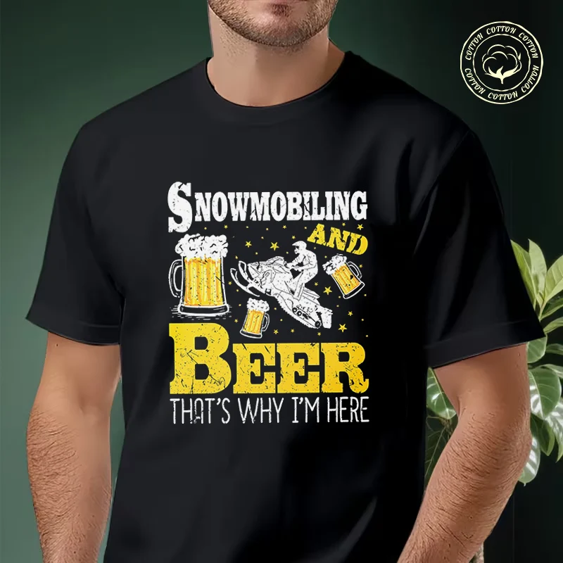 Snowmobiling And Beer Motor Sled Men's Moto T Shirt Casual Dress High Quality Mens Cotton Round Neck Short Sleeved T-shirt
Snowmobiling And Beer Motor Sled Men's Moto T Shirt Casual Dress High Quality Mens Cotton Round Neck Short Sleeved T-shirt