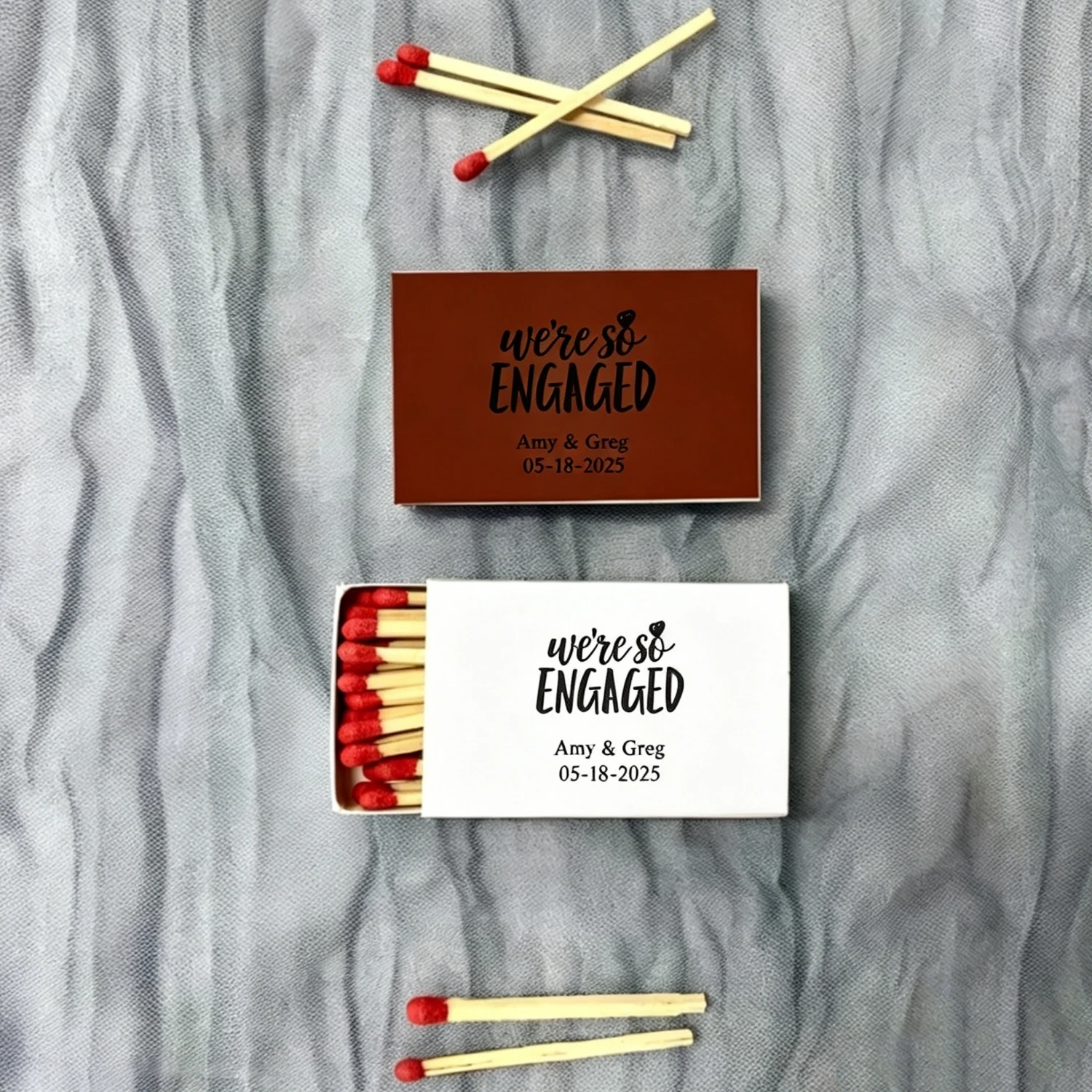 Custom Wedding Amazing Matchboxes, Personalized Fantastic Design, Stylish Favours for Wedding Reception
Custom Wedding Amazing Matchboxes, Personalized Fantastic Design, Stylish Favours for Wedding Reception
