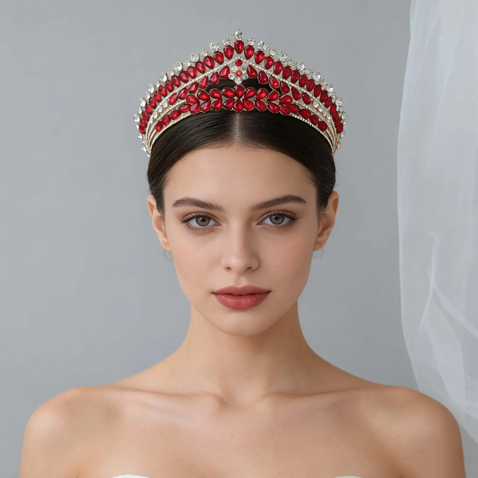Red Crystal Crowns Gold Color Rhinestone Tiaras and Crowns Jewelry for Women Accessories Prom Dress Party Headpiece Jewelry
Red Crystal Crowns Gold Color Rhinestone Tiaras and Crowns Jewelry for Women Accessories Prom Dress Party Headpiece Jewelry