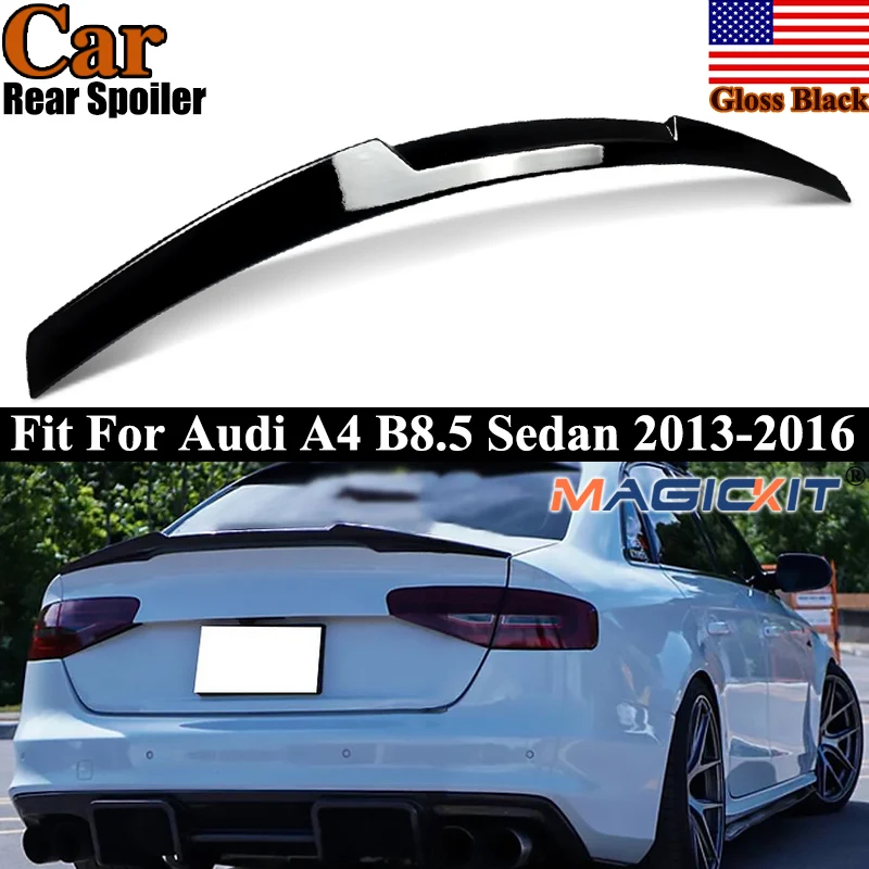 Magickit M4 Style Rear Lip Spoiler Compatible with Audi A4 B8.5 Sedan Rear Tail Wings Carbon Fiber Look & Glossy Black
Magickit M4 Style Rear Lip Spoiler Compatible with Audi A4 B8.5 Sedan Rear Tail Wings Carbon Fiber Look & Glossy Black
