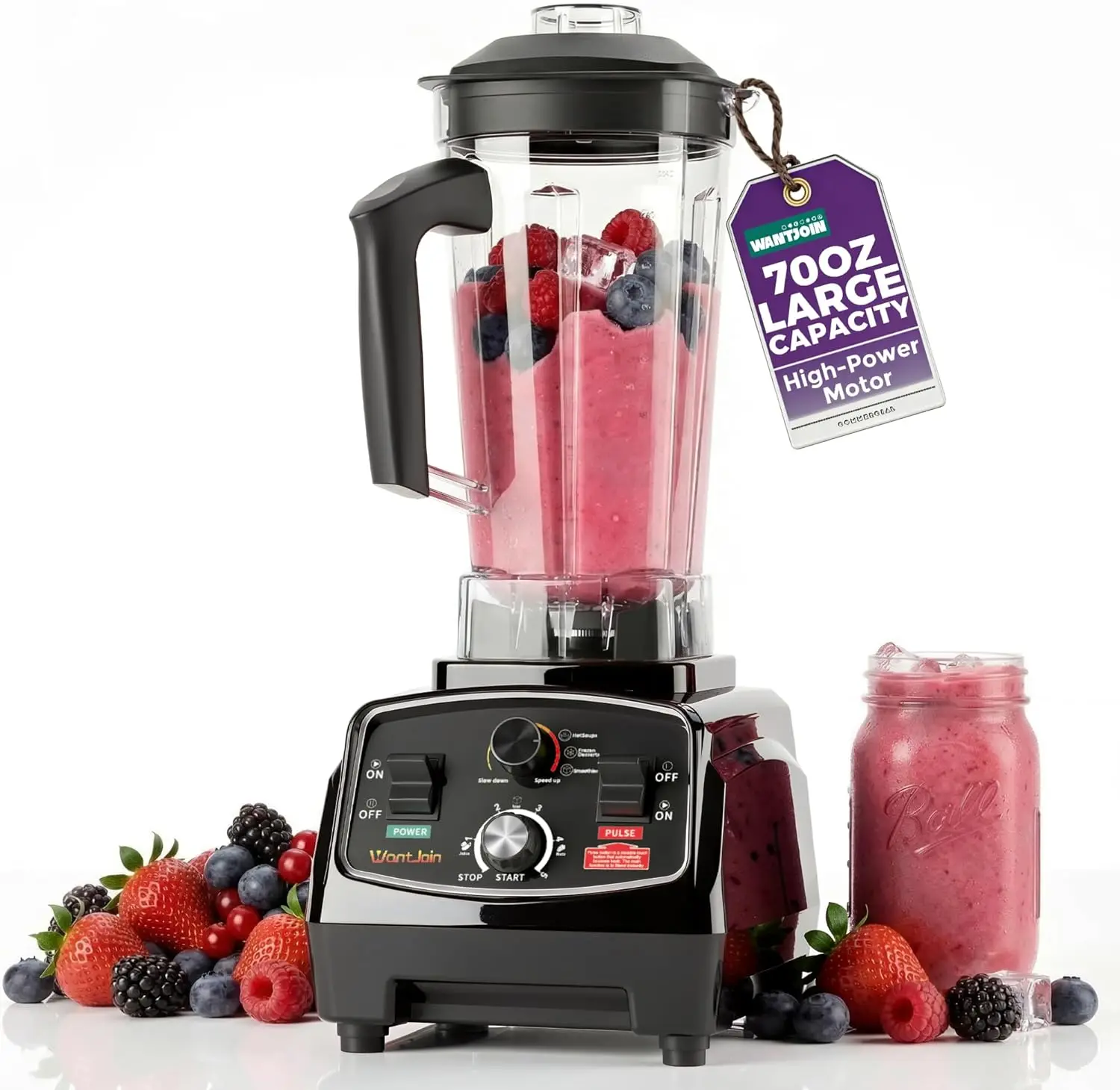 Commercial Blender 70oz High-Speed Motor for Smoothies, Ice Crush, Frozen Fruits, 1800W with Timer & Self-Cleaning
Commercial Blender 70oz High-Speed Motor for Smoothies, Ice Crush, Frozen Fruits, 1800W with Timer & Self-Cleaning