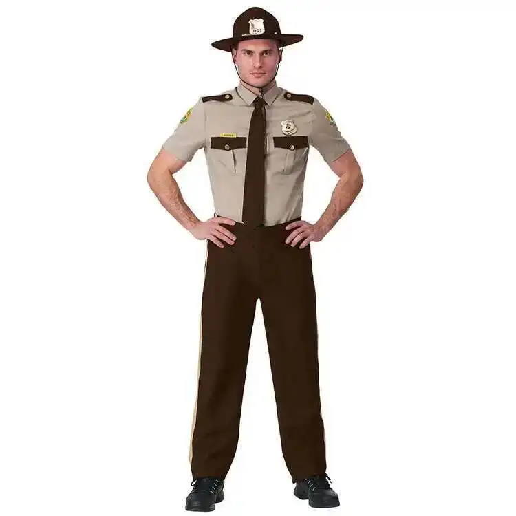 New Halloween Stage Show Performance Adult Male American Sheriff Police Patrol Plainclothes Cosplay Costume
New Halloween Stage Show Performance Adult Male American Sheriff Police Patrol Plainclothes Cosplay Costume