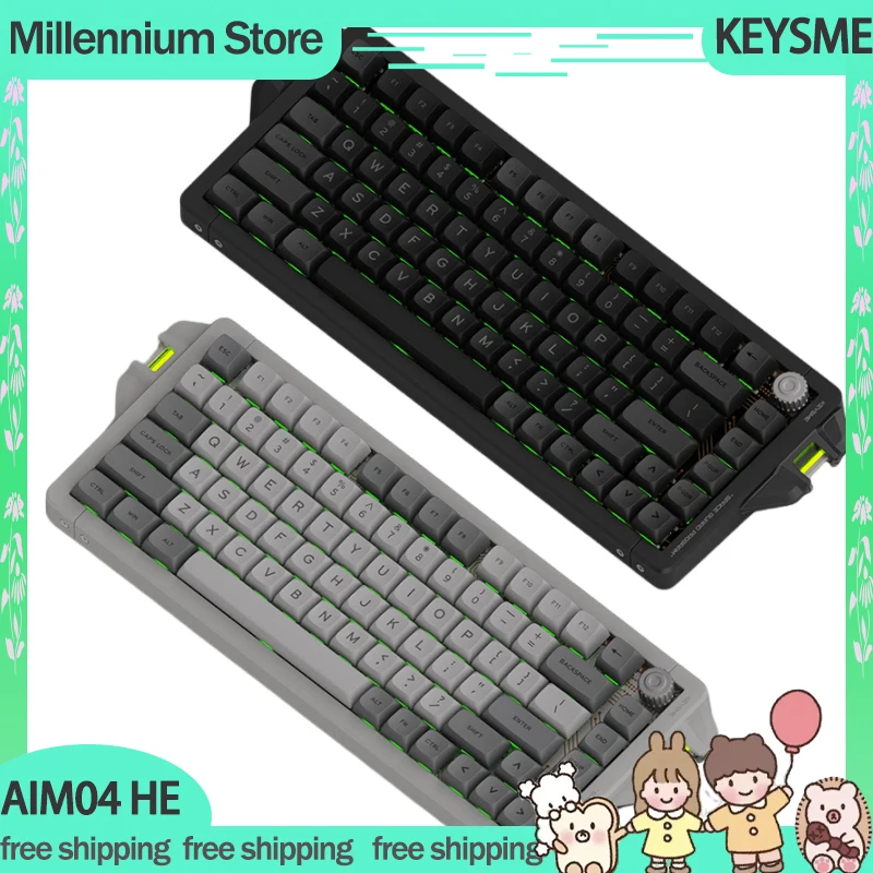 KEYSME AIM04 HE Магнитный переключатель Механическая клавиатура 3 режима 2,4G Беспроводная Bluetooth-клавиатура Колпачки для клавиш PBT Индивидуальные клавиатуры Подарок
KEYSME AIM04 HE Магнитный переключатель Механическая клавиатура 3 режима 2,4G Беспроводная Bluetooth-клавиатура Колпачки для клавиш PBT Индивидуальные клавиатуры Подарок