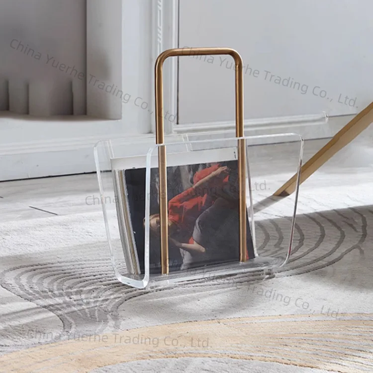 Modern Light Luxury Magazine Storage Rack Model Room Office Study Portable Acrylic Book Rack Newspaper Shelf 
Modern Light Luxury Magazine Storage Rack Model Room Office Study Portable Acrylic Book Rack Newspaper Shelf