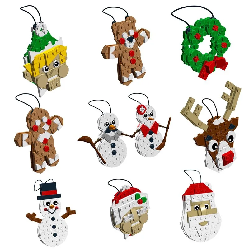 CLassic Christmas Snowman & Reindeer Ornament MOC Building Blocks, DIY Assemble Scene Decor Model Creative Holiday Hanging Decor
CLassic Christmas Snowman & Reindeer Ornament MOC Building Blocks, DIY Assemble Scene Decor Model Creative Holiday Hanging Decor