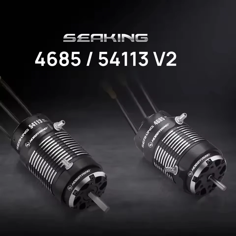 Hobbywing SEAKING 4685SL/54113SL V2 900KV, 1500KV, 800KV Brushless Motor, SEAKING 200A/300A HV V4 ESC for Water-Cooling RC Boats 
Hobbywing SEAKING 4685SL/54113SL V2 900KV, 1500KV, 800KV Brushless Motor, SEAKING 200A/300A HV V4 ESC for Water-Cooling RC Boats