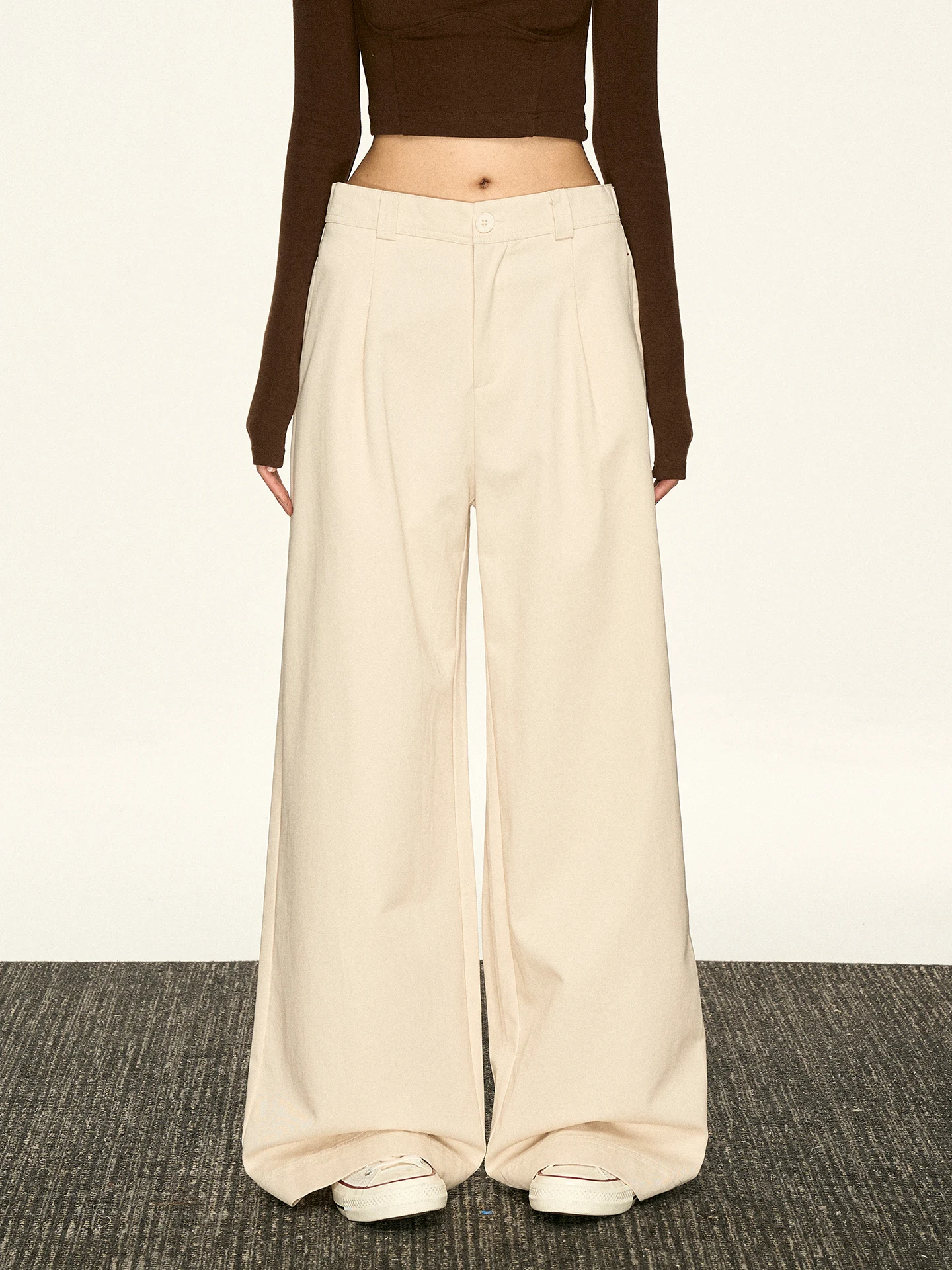 High Waist Wide Leg Pants Women's Loose Casual Trousers Pure Color Spring New Sle Aaisup Slimming Cotton Leisure Pants
High Waist Wide Leg Pants Women's Loose Casual Trousers Pure Color Spring New Sle Aaisup Slimming Cotton Leisure Pants