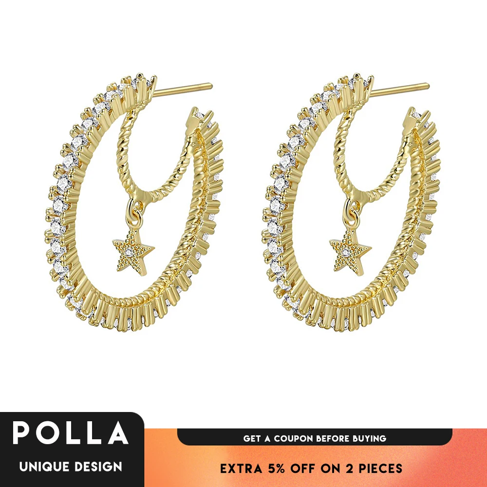Large Round Circle Star Earrings for Women Simple Cubic Zirconia Cartilage Fashion Jewelry
Large Round Circle Star Earrings for Women Simple Cubic Zirconia Cartilage Fashion Jewelry