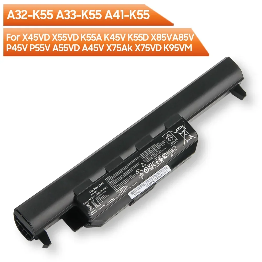 Запасная аккумуляторная батарея для Asus X45VD X55VD K55A K45V K55D X85V P45V, аккумуляторная батарея 4400 мАч
Запасная аккумуляторная батарея для Asus X45VD X55VD K55A K45V K55D X85V P45V, аккумуляторная батарея 4400 мАч