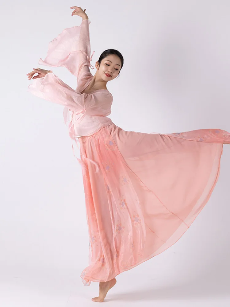 2025 Trumpet Sleeve Bow Feather Tie Ancient Style Dance Costume Wh Gold Foil Flowing Chiffon Print Light Colored Practice
2025 Trumpet Sleeve Bow Feather Tie Ancient Style Dance Costume Wh Gold Foil Flowing Chiffon Print Light Colored Practice
