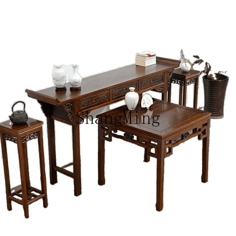 ZYY new Chinese solid wood rural hall house furniture six-piece set of eight immortals table god table table incense case
ZYY new Chinese solid wood rural hall house furniture six-piece set of eight immortals table god table table incense case